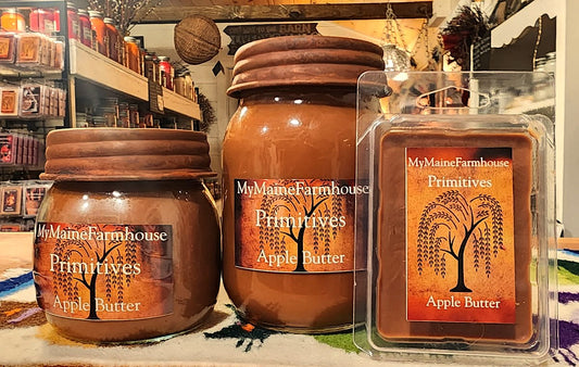 Apple Butter Soy Candle Warm Spiced Apple Scent Cozy Fall Candle Hand-Poured in Maine Non-Toxic