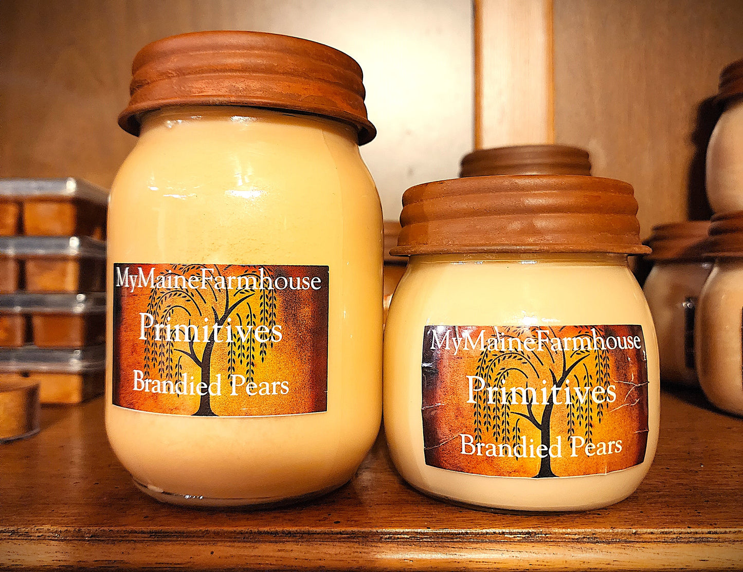 Brandied Pears Soy Candle – Warm Spiced Pear & Cozy Kitchen Scent Primitive