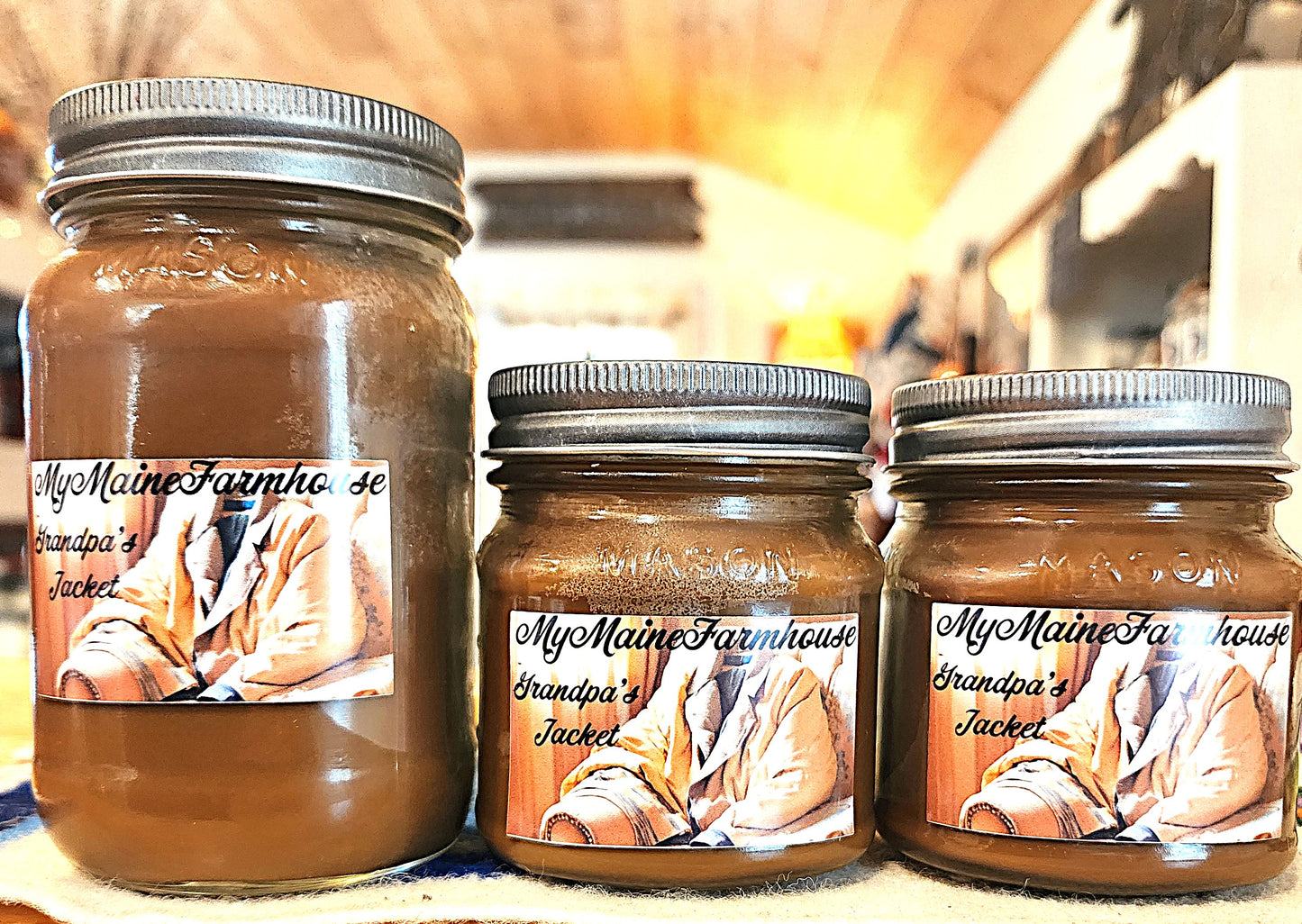 Grandpa’s Jacket Soy Candle – Warm Cozy Leather & Nostalgic Comfort Scent
