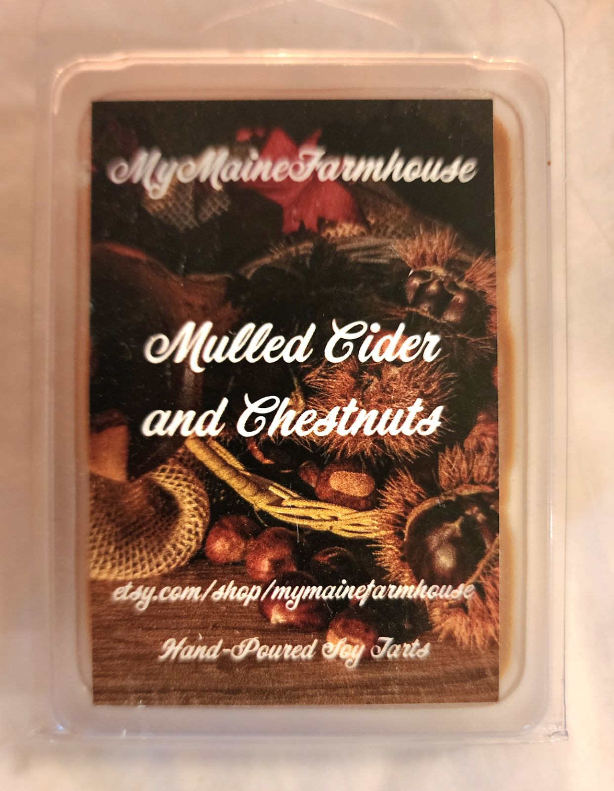 Mulled Cider & Chestnuts Soy Candle – Warm Spiced Apple & Roasted Nut Cozy Scent