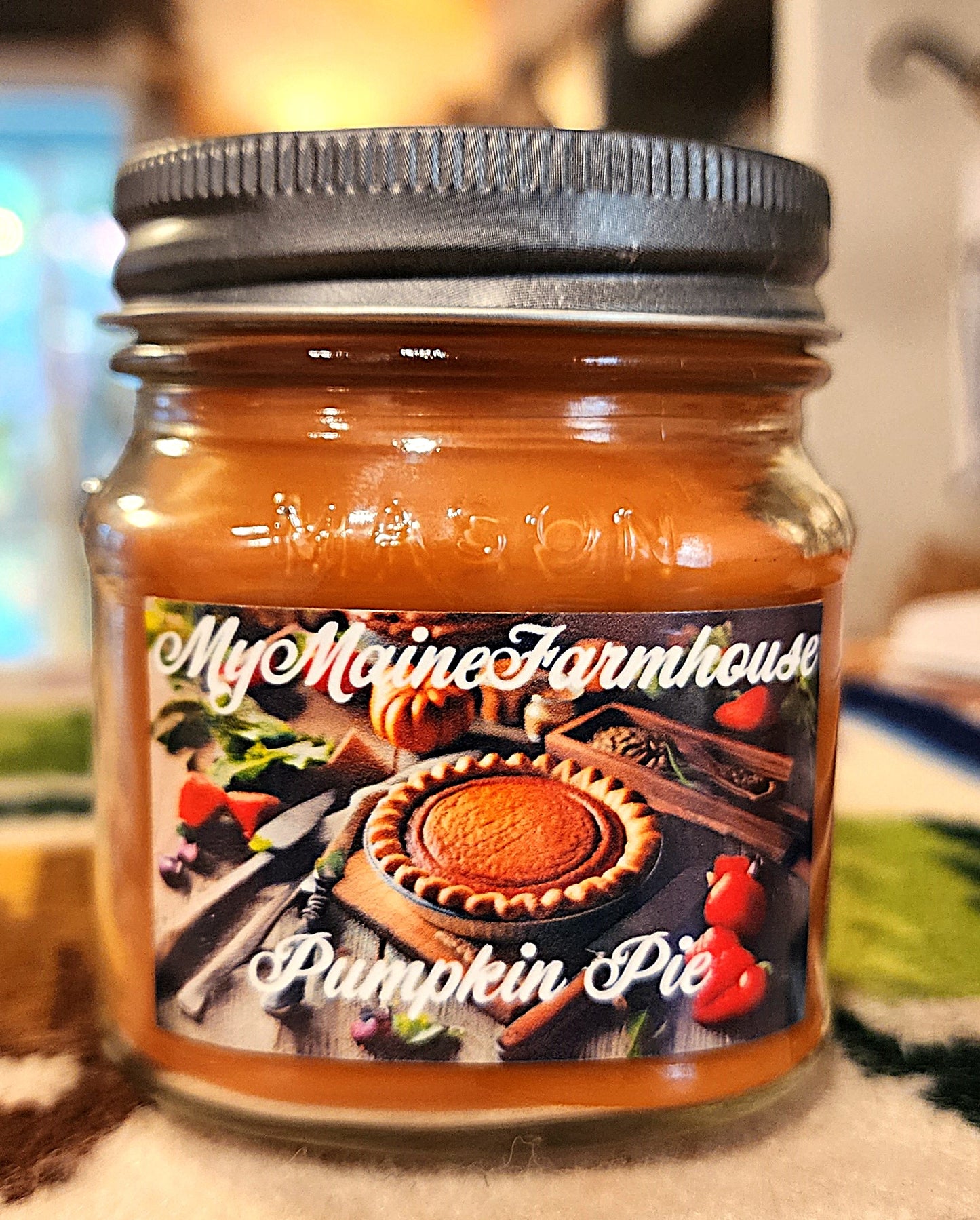 Pumpkin Pie Soy Candle – Warm Spiced Pumpkin & Buttery Crust Cozy Scent