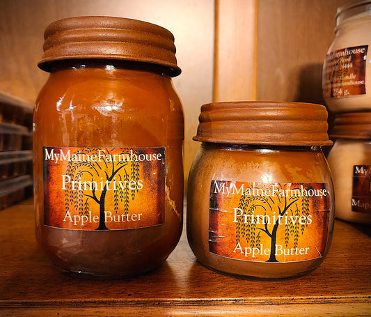 Apple Butter Soy Candle Warm Spiced Apple Scent Cozy Fall Candle Hand-Poured in Maine Non-Toxic