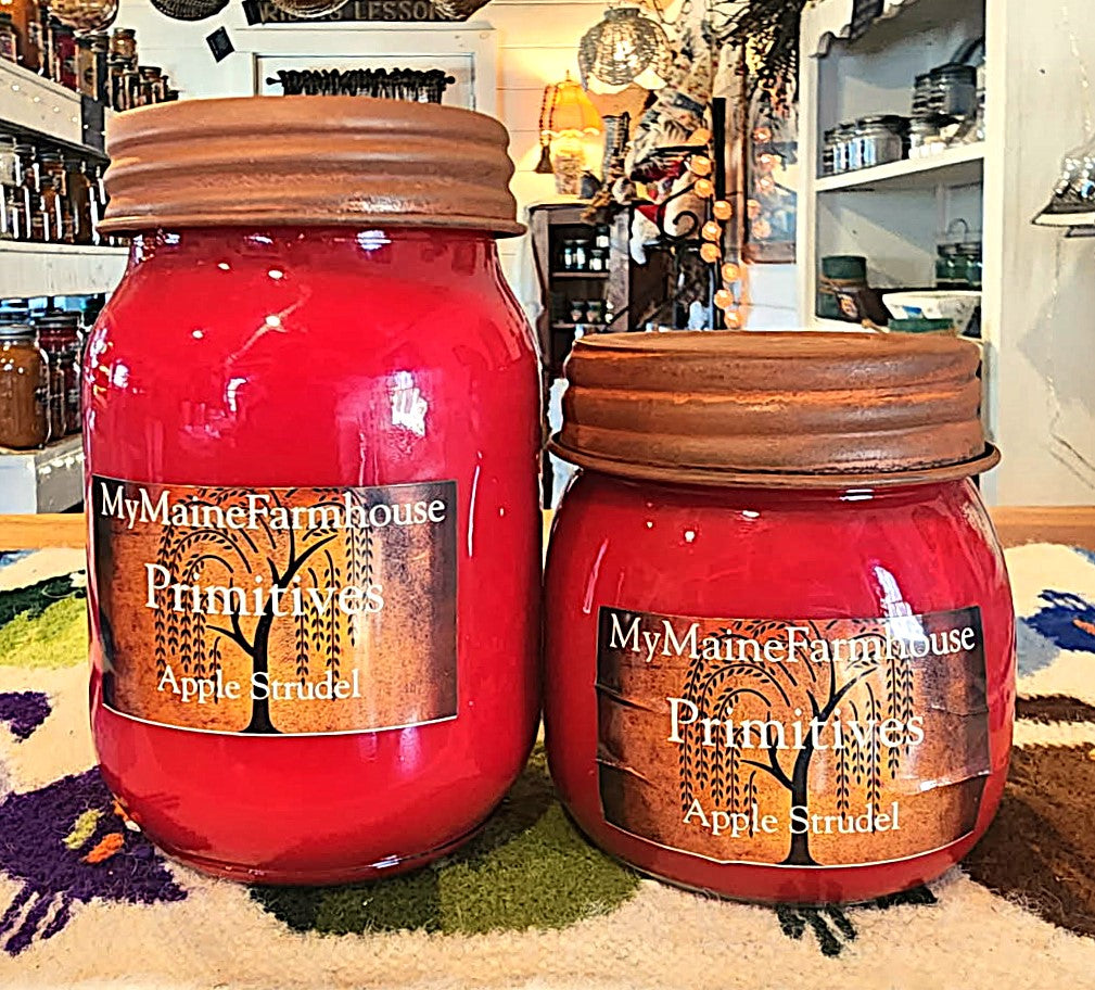 Apple Strudel Soy Candle – Warm Baked Apple & Buttery Pastry Scent Primitive