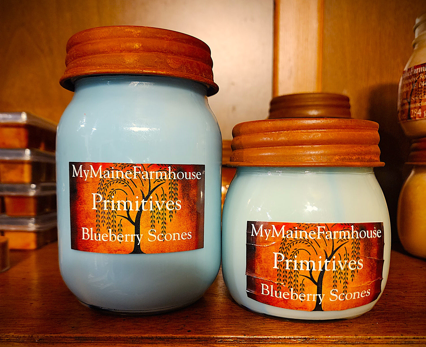 Blueberry Scones Soy Candle – Fresh Baked Bakery Scent Primitive