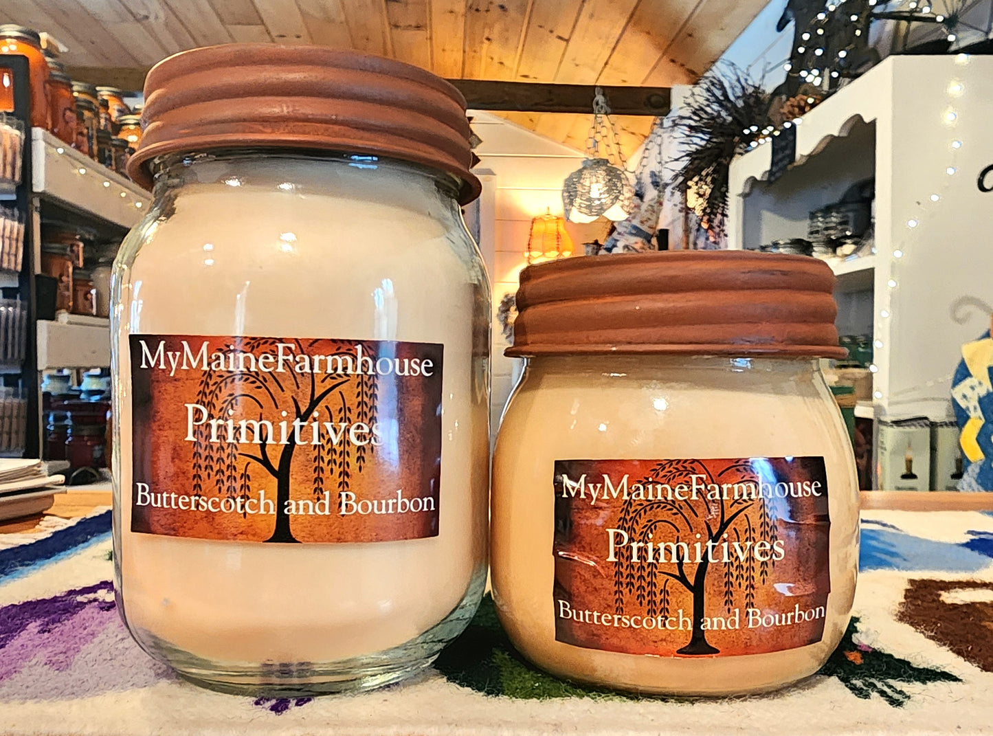 Maple-Glazed Apples Soy Candle – Warm Spiced Apple & Sweet Maple Scent Primitive