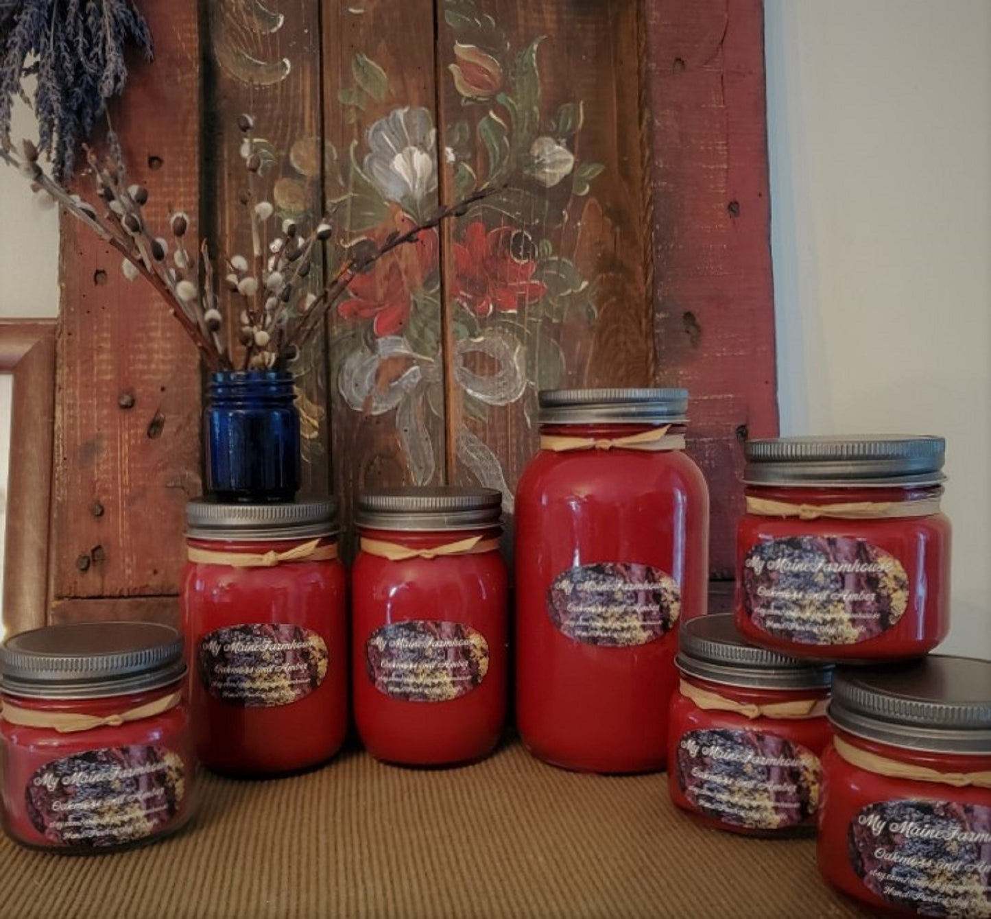 Oakmoss & Amber Soy Candle – Earthy Green Moss & Warm Amber Luxury Scent