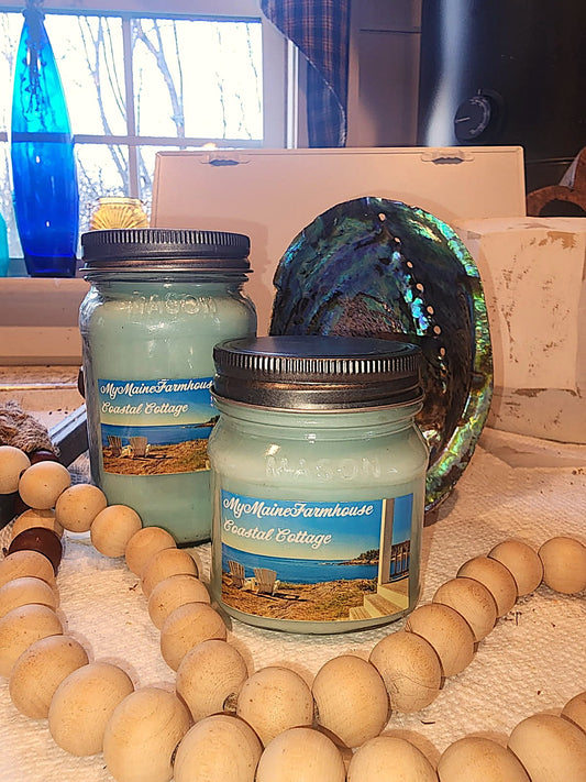 Coastal Cottage Soy Candle | Fresh Ocean-Inspired Clean Fragrance