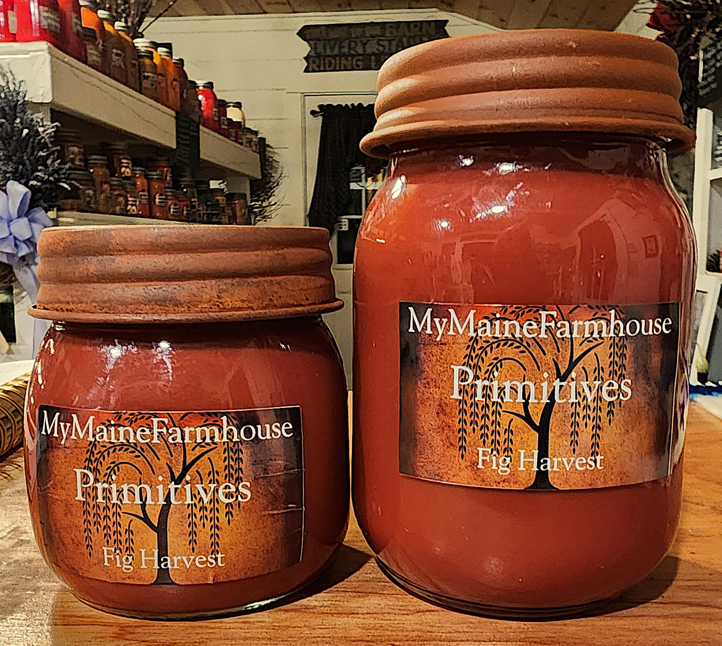 Fig Harvest Soy Candle – Soft Sweet Fig & Warm Earthy Cozy Scent Primitive