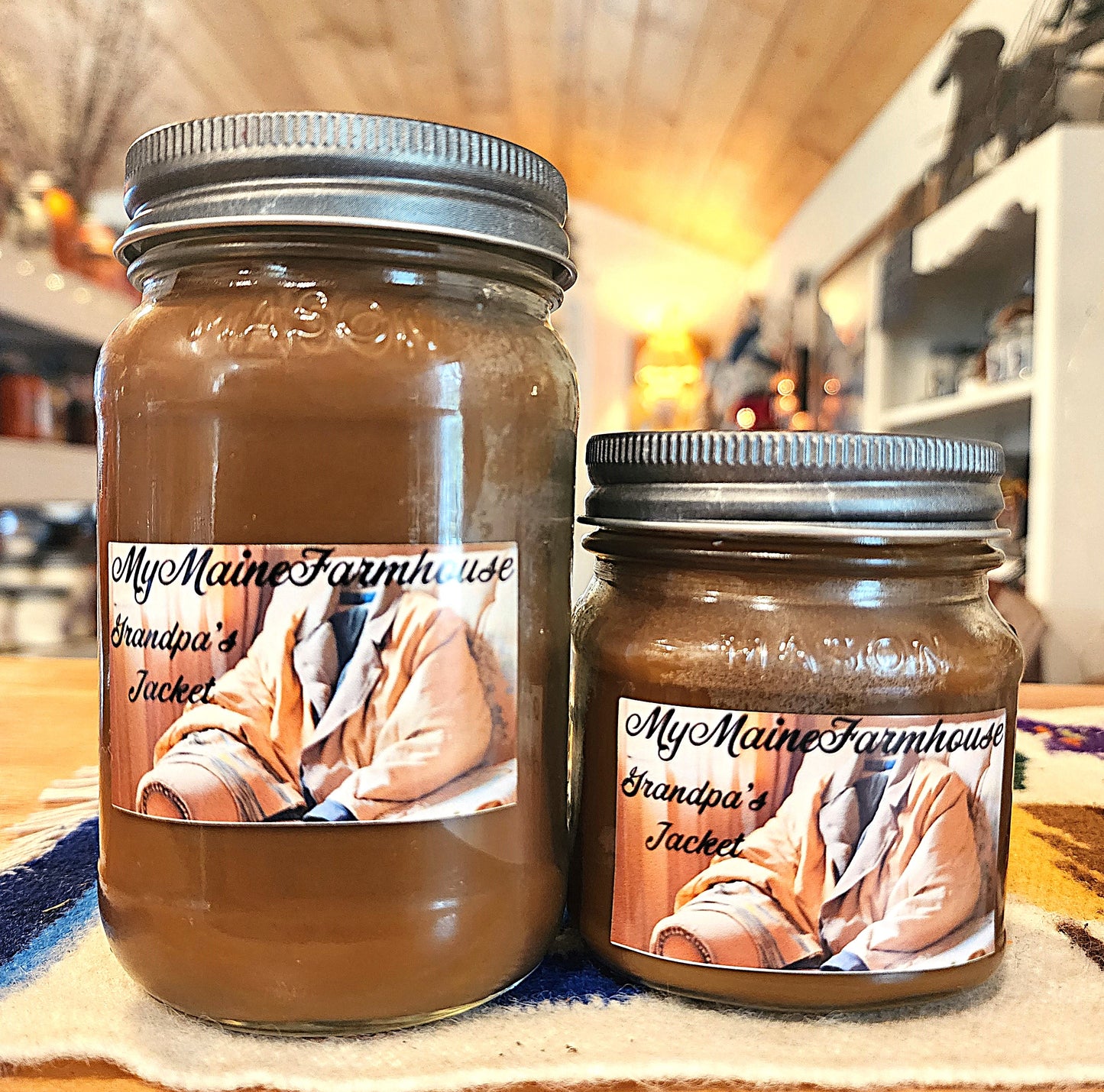 Grandpa’s Jacket Soy Candle – Warm Cozy Leather & Nostalgic Comfort Scent