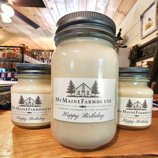 Happy Birthday Soy Candle – Sweet Vanilla Cake & Celebration Scent