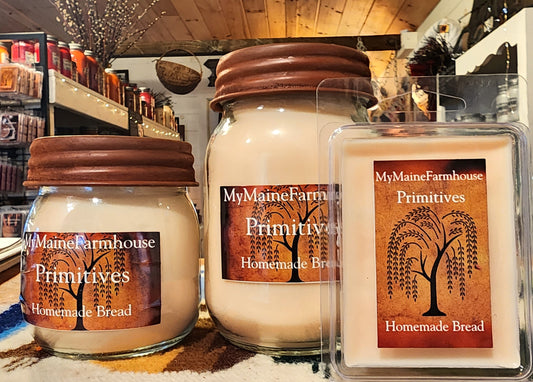 Homemade Bread Soy Candle – Warm Fresh Baked Cozy Kitchen Scent Primitive