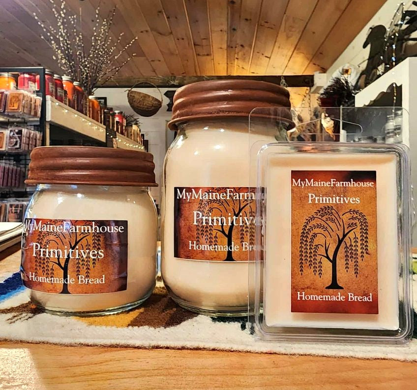 Homemade Bread Soy Candle – Warm Fresh Baked Cozy Kitchen Scent Primitive