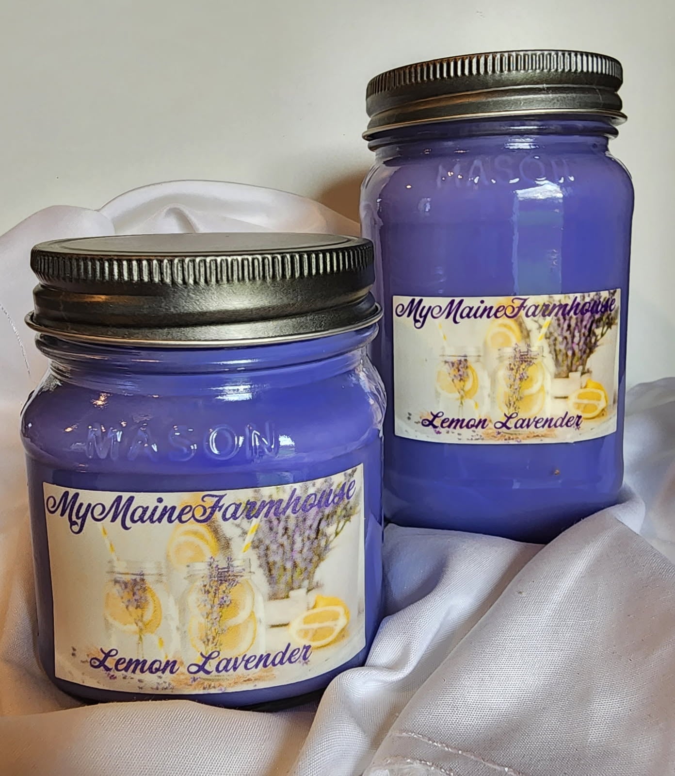 Lemon Lavender Soy Candle | Fresh Citrus & Lavender | Hand-Poured Candle by MyMaineFarmhouse