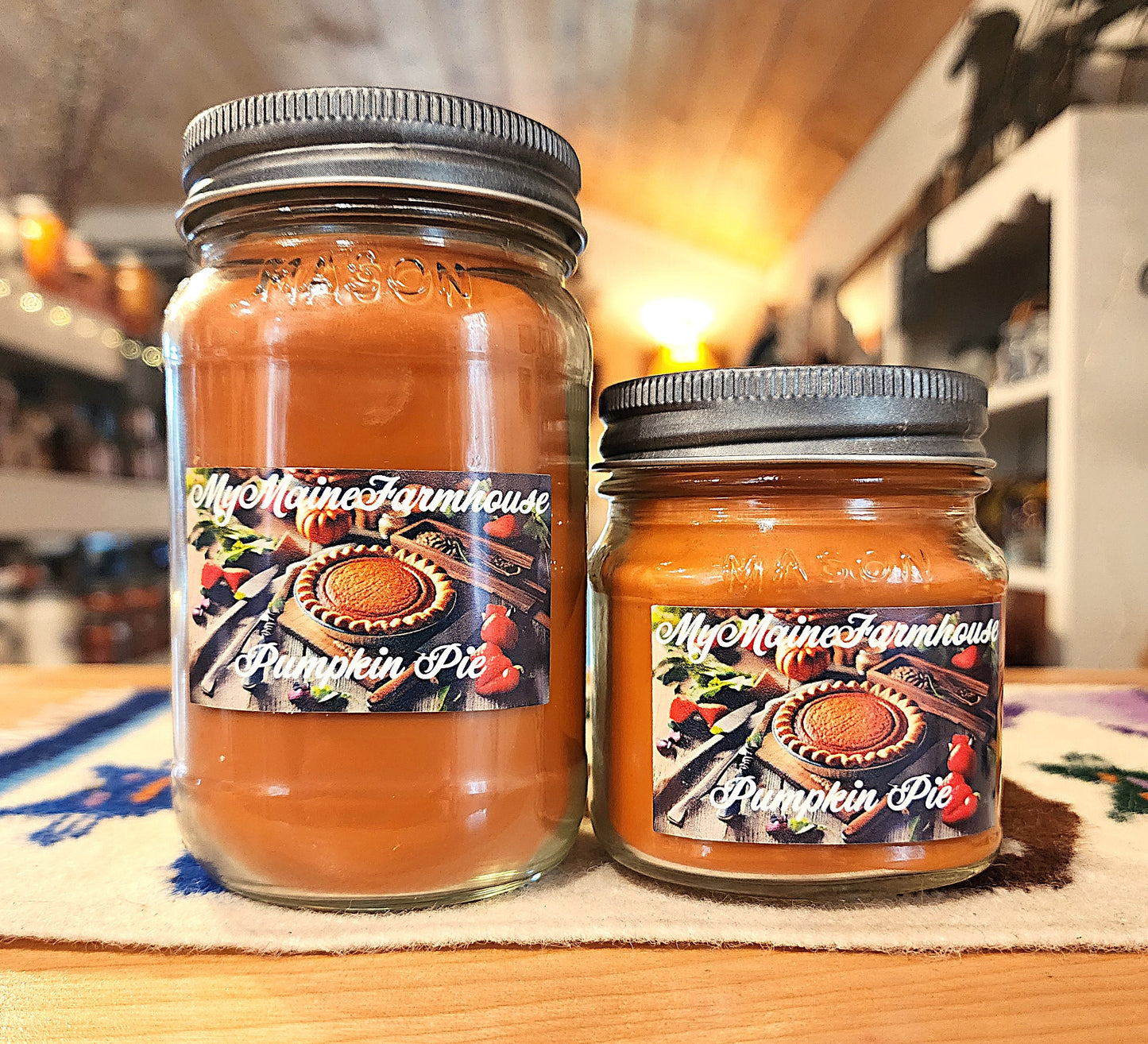 Pumpkin Pie Soy Candle – Warm Spiced Pumpkin & Buttery Crust Cozy Scent