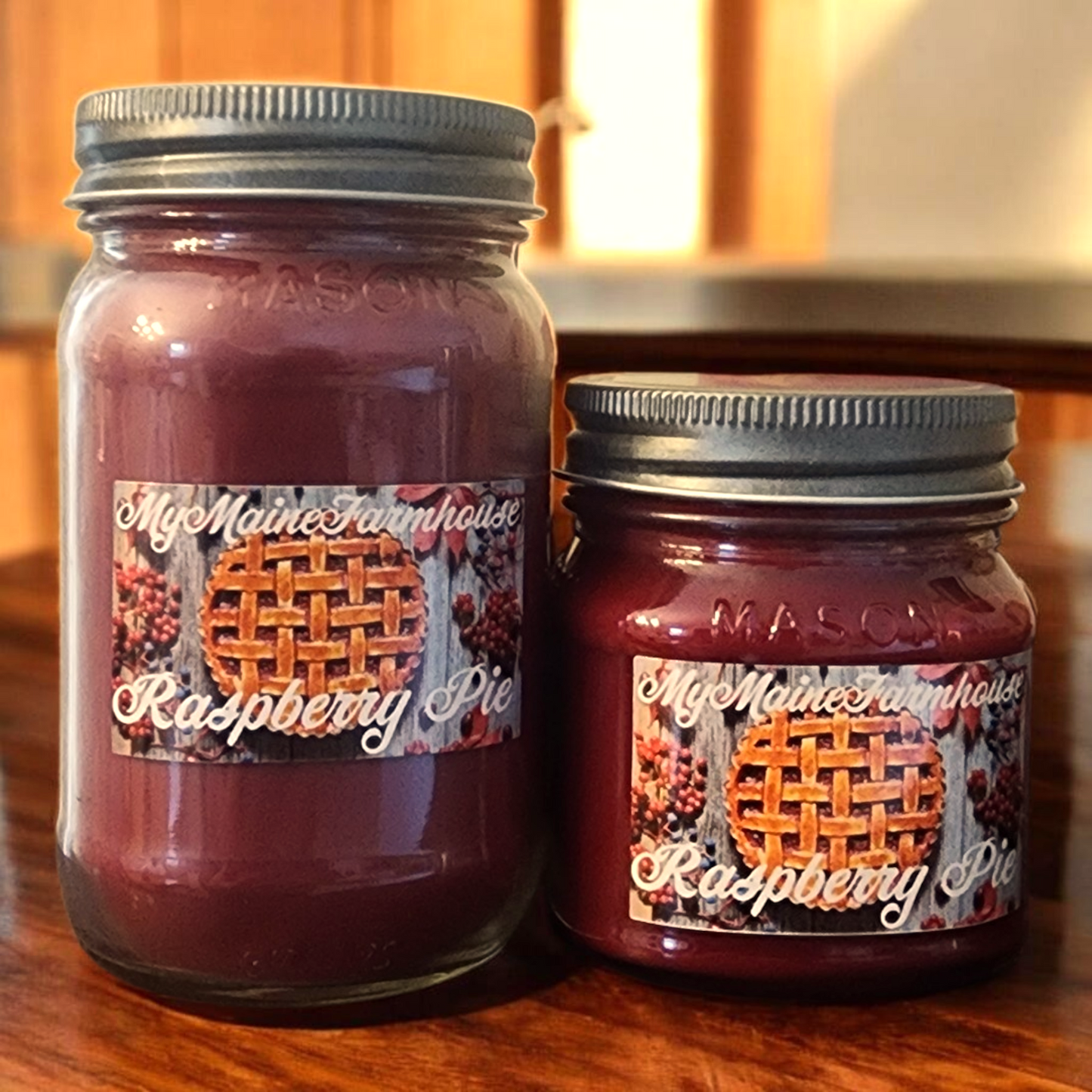 Raspberry Pie Soy Candle – Sweet Tart Berry & Warm Bakery Scent