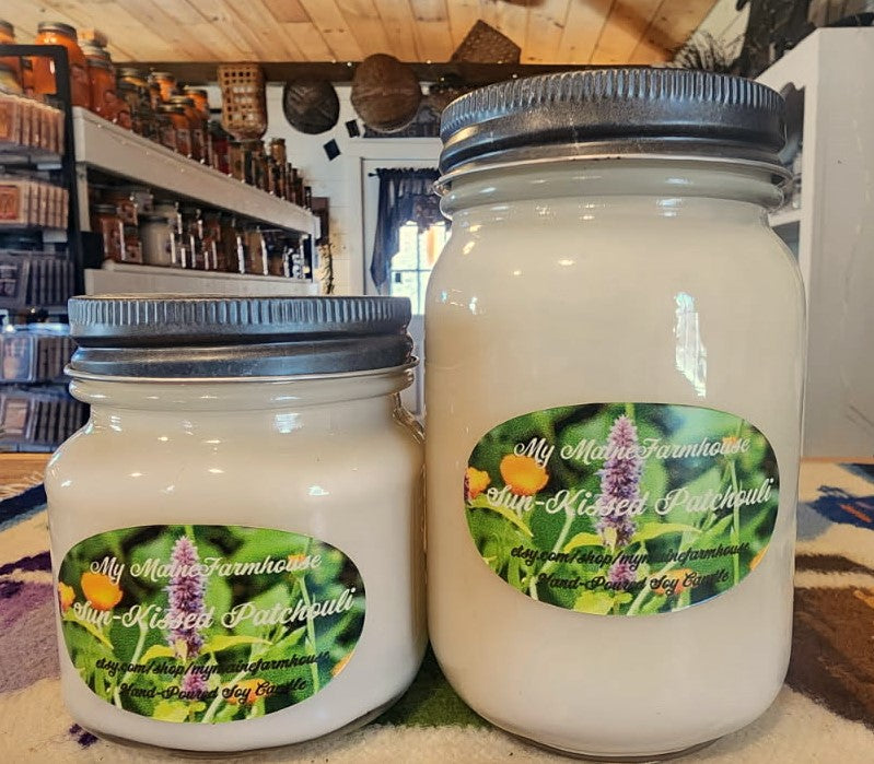 Sun-Kissed Patchouli Soy Candle – Soft Earthy Patchouli & Warm Golden Glow Scent