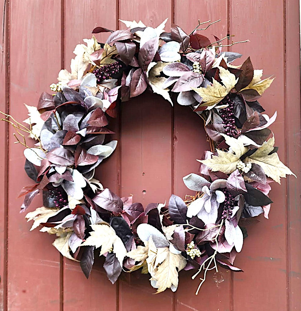 The Quiet Hedgerow | Moody Autumn Farmhouse Wreath