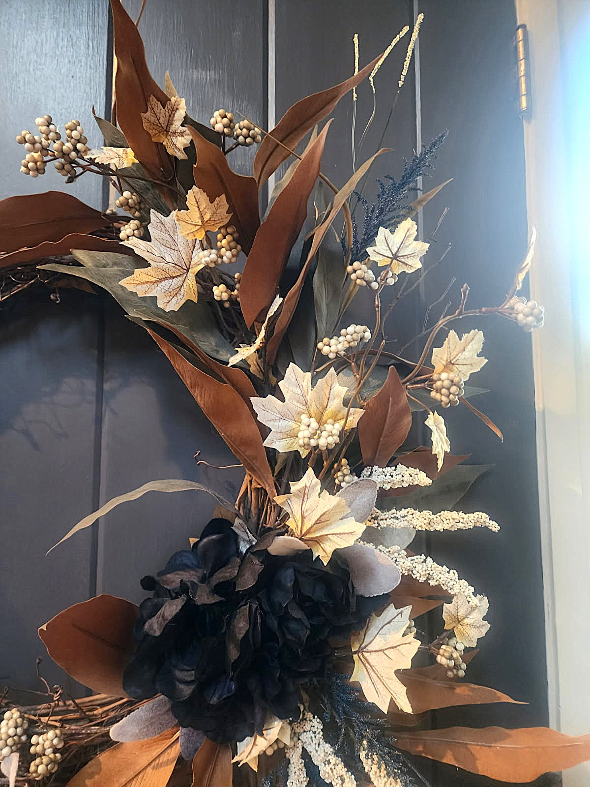 The Last Garden Wreath | Moody Fall Grapevine Wreath | Autumn Farmhouse Front Door Decor