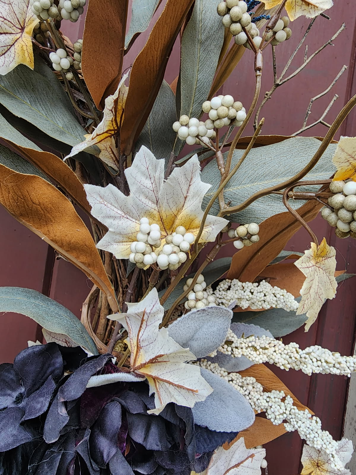 The Last Garden Wreath | Moody Fall Grapevine Wreath | Autumn Farmhouse Front Door Decor