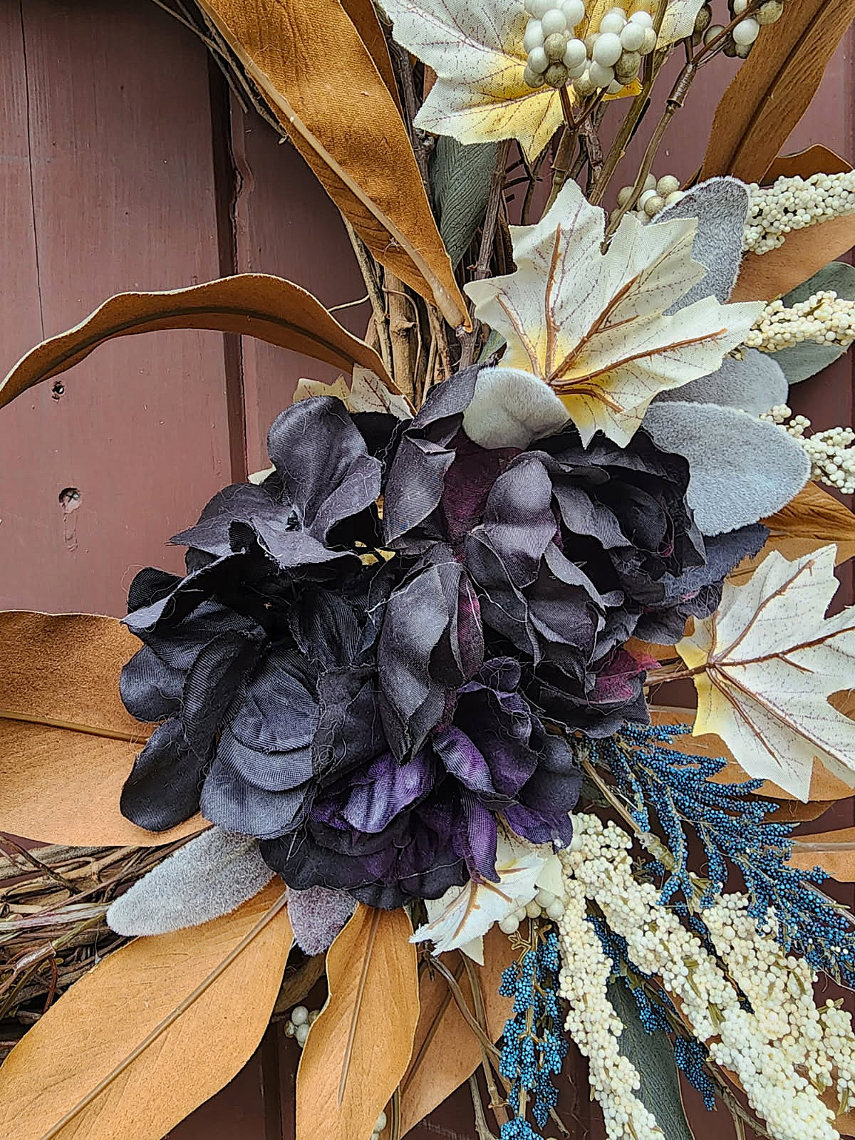 The Last Garden Wreath | Moody Fall Grapevine Wreath | Autumn Farmhouse Front Door Decor