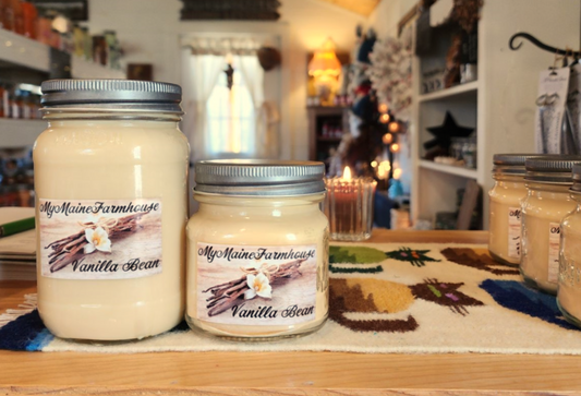 Vanilla Bean Soy Candle – Warm Creamy Vanilla & Cozy Classic Scent