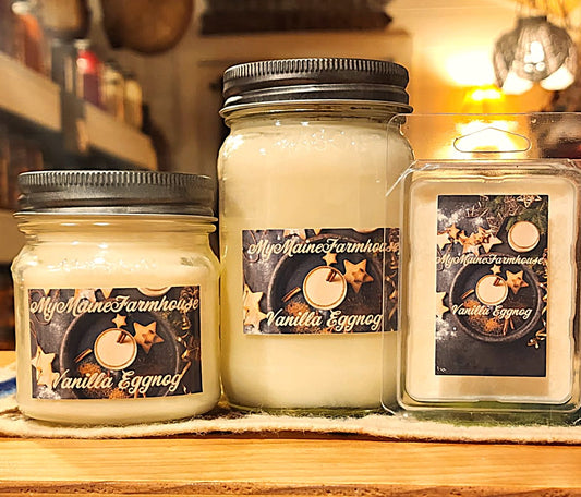 Vanilla Eggnog Soy Candle – Creamy Spiced Vanilla & Cozy Holiday Scent