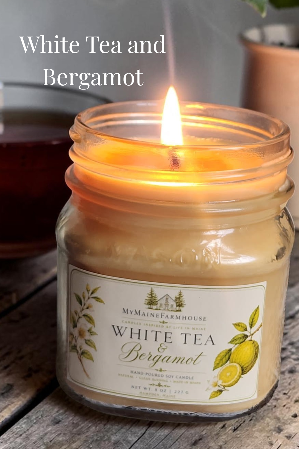 White Tea & Bergamot Soy Candle